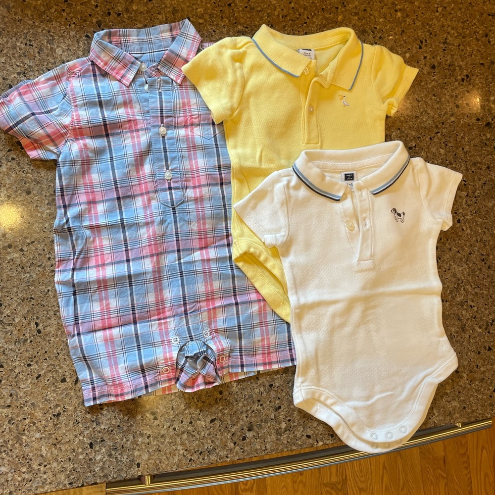 Janie and Jack Multicolor Plaid Romper